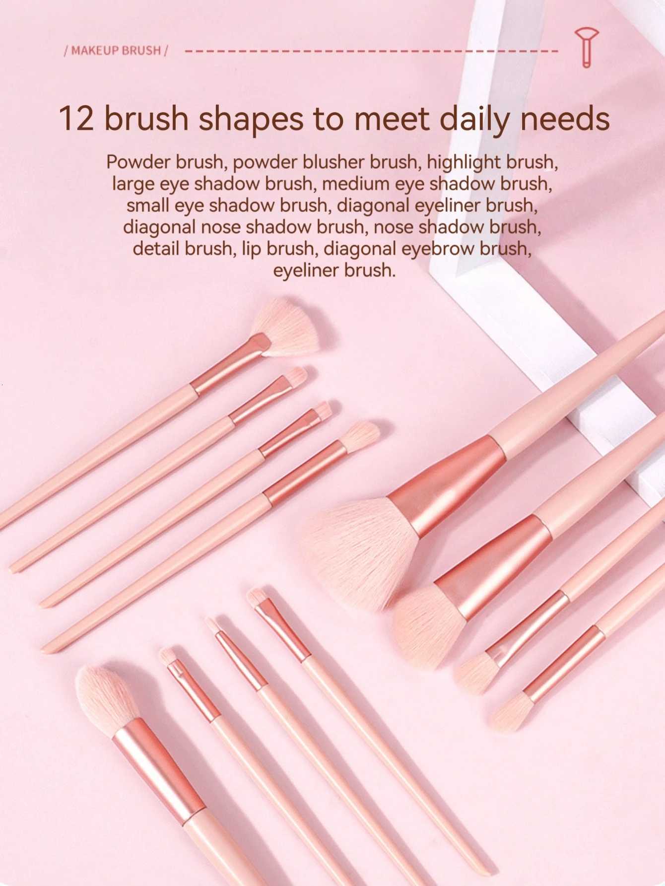 High-End 12-Piece Makeup Brush Set Eye Shadow Brush Soft-Bristled Brush Powder Brush Contouring Brush High-Gloss Brush Z260408