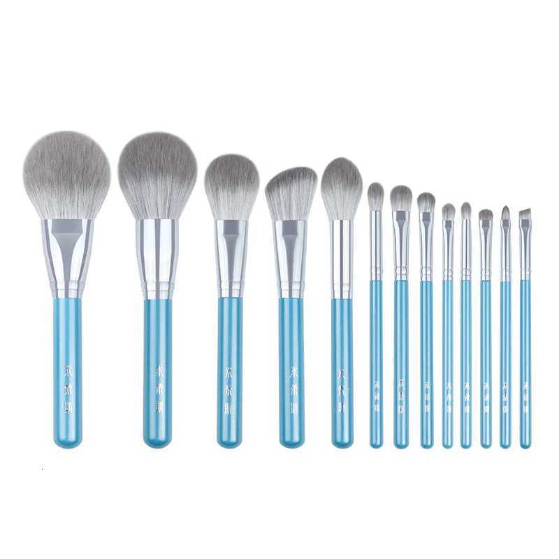 MyDestiny Blue Iris 13pcs Makeup Brush SetKit Super Soft Fiber High Quality FaceEye Foundation Eyeshadow Powder Brush Z260408