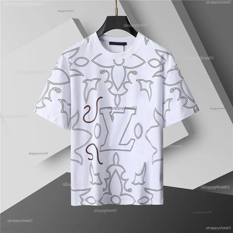Lv Shirt Summer Mens Designers T Shirt Shirt Man Fashion Brands Casual T Shirt Clothing Shorts Sleeve Louis Vittuon Shirt Clothe High Quality Pure Cotton Tops 74e