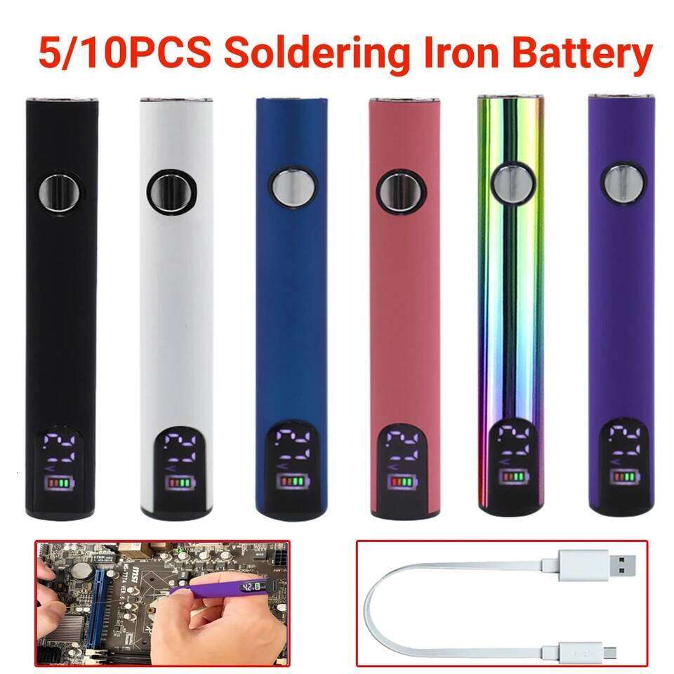 5/10pcs 510 Mini Soldering Iron 3 Gear Adjustable Voltage 400mah Battery Cart Pen with USB Charger Welding Tool Kit