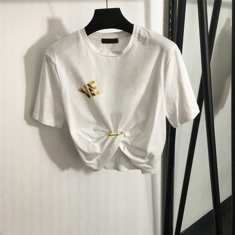 Letter Print designer t shirt women top Short-Sleeve TShirt Cropped Graphic Tee Breathable soft fabric comfort fashion T-Shirt