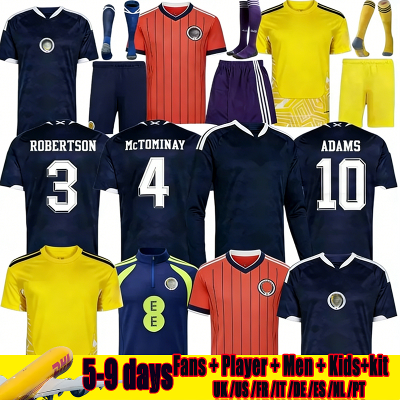 2026 Scotland Soccer Jerseys 26 27 World Cup ROBERTSON McTominay McGREGOR SHANKLAND McGINN Football Shirt Home Away maillot de Foot Men kids