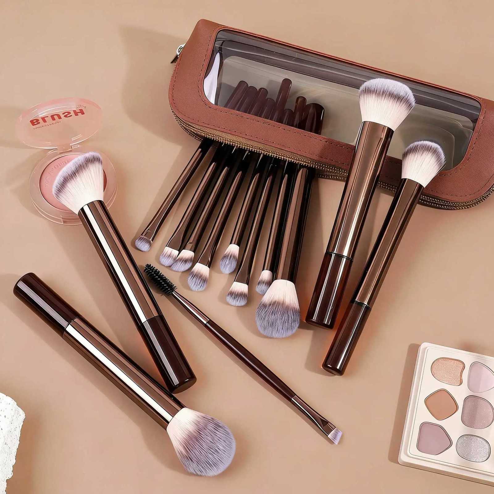 13pcs Makeup Brushes with Storage Bag Soft Fluffy Cosmetic Foundation Powder Eyeshadow Kabuki Blending Beauty Tool Makeup Z260408