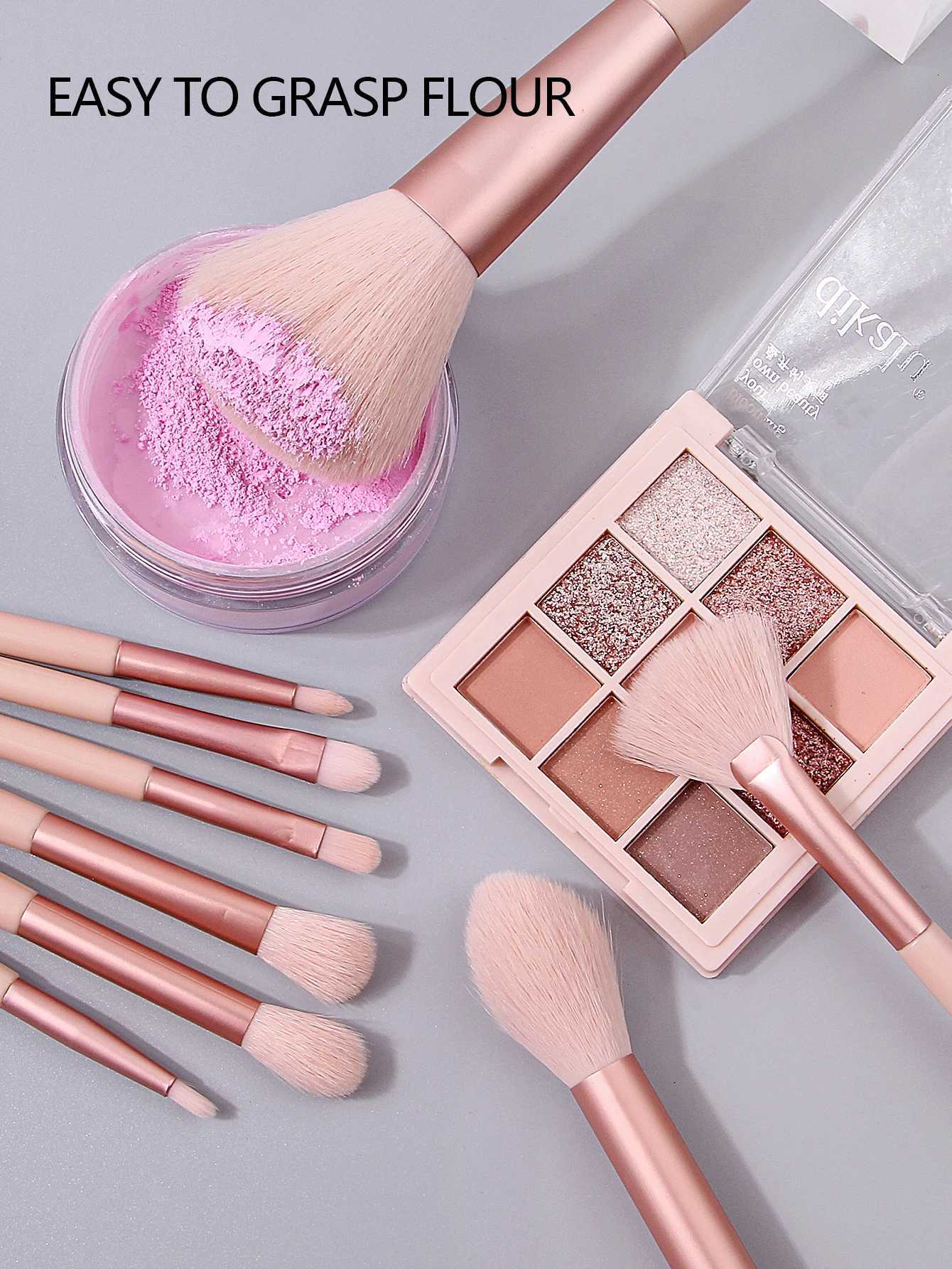 12Pcs Pink Makeup Brush Set Make Up Concealer Blush Powder Brushes Eye Shadow Highlighter Foundation Brush Cosmetic Beauty Tools Z260408