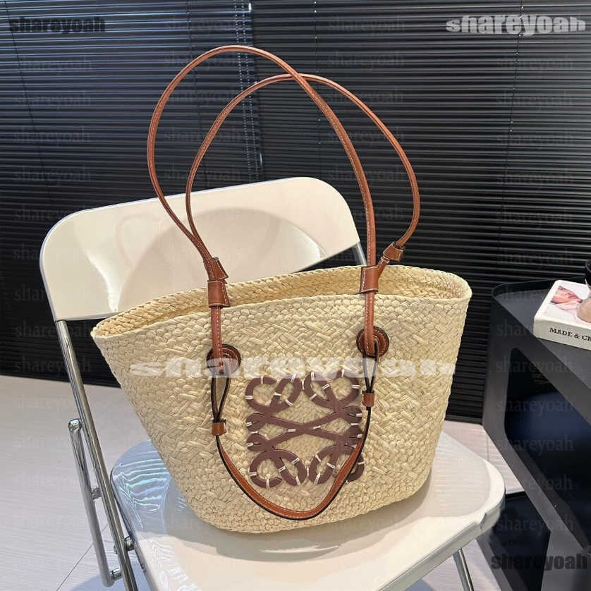 Totes Designer Bag Beach Bag Tote Bag Shoulder Bag Luxury Handbag Ladies High Quality Straw Bag Yellow Woven Bag Summer Large Capacity Shopping Bag Fashion Bag