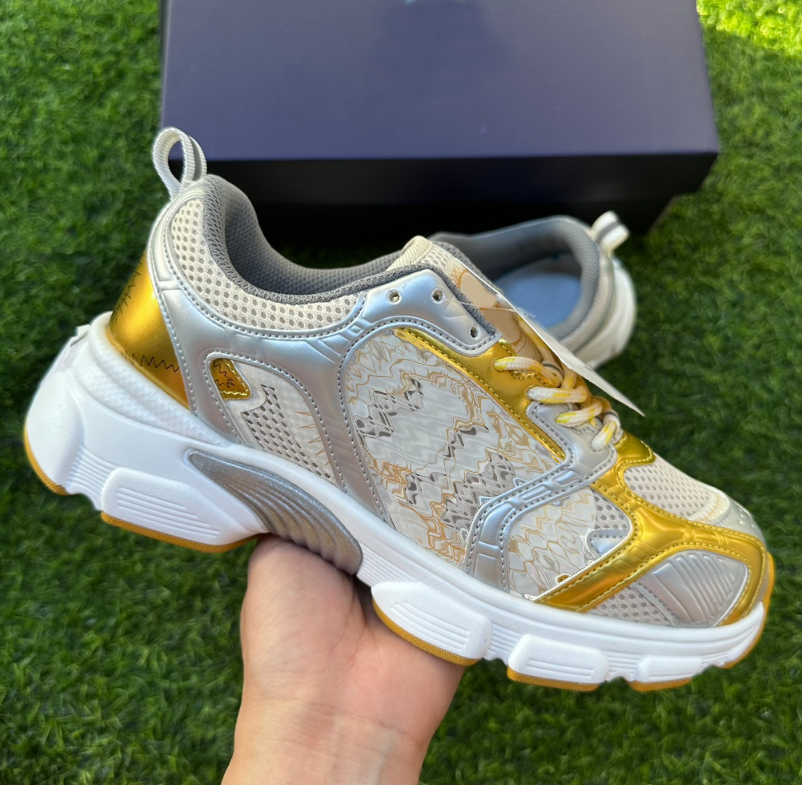 D-Home Chrono Mesh Laced Casual Sport Shoes Fashion Color Block Wear-Resistant Dad Shoes Breathable Comfortable All-Season