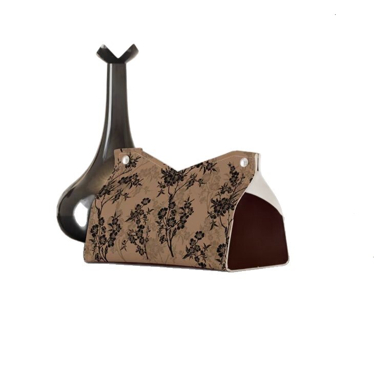 Tissue Box Simple Retro Floral Light Luxury For Living Room Bedroom Dormitory Office Decoration Storage