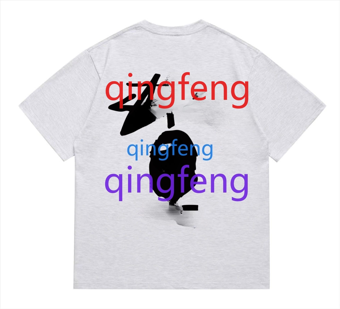 2026 New T-shirt Fashion Men's Casual Top Loose Short Sleeve Letter Printed Short Sleeve Graffiti Pattern T-shirt