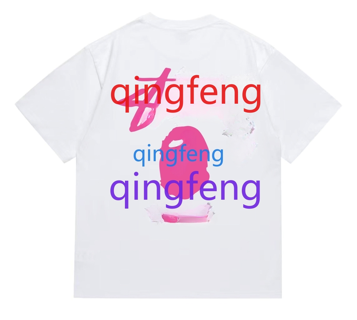 2026 New T-shirt Fashion Men's Casual Top Loose Short Sleeve Letter Printed Short Sleeve Graffiti Pattern T-shirt