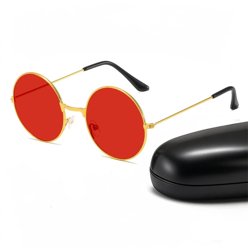 Classic Vintage Round Frame Sunglasses For Men Women n Ocean Red Yellow Metal Circle Sun Glasses Unisex Eyewear 2025 260324
