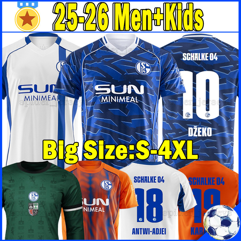 4XL 25 26 FC Schalke 04 DZEKO Soccer Jerseys 150th anniversary Retro 1984 93 97 2010 12 Schalke 2025 2026 SYLLA LASME KARAMAN GOMIS Football Shirts Me