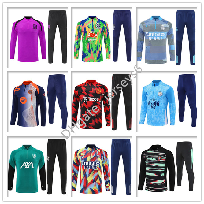 2025 26 tracksuit sets Men kids soccer football Half pulled Long Sleeve soccer football Gunners training suit survetement foot chandal jogging kits