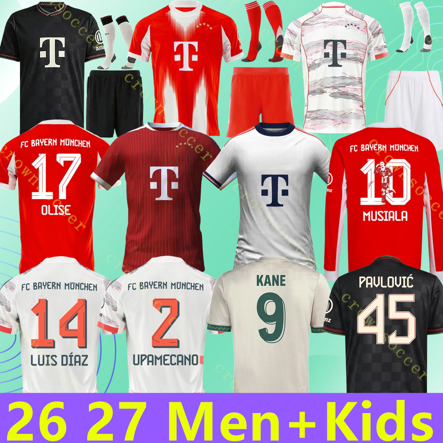 25 26 27 MUSIALA MuLLER Soccer Jerseys MANE 125-Year Anniversary OLISE 2025 2026 2027 BAYERNS DAVIES KANE football shirts LUIS DIAZ Upamecano men kids kit KIMMICH KARL