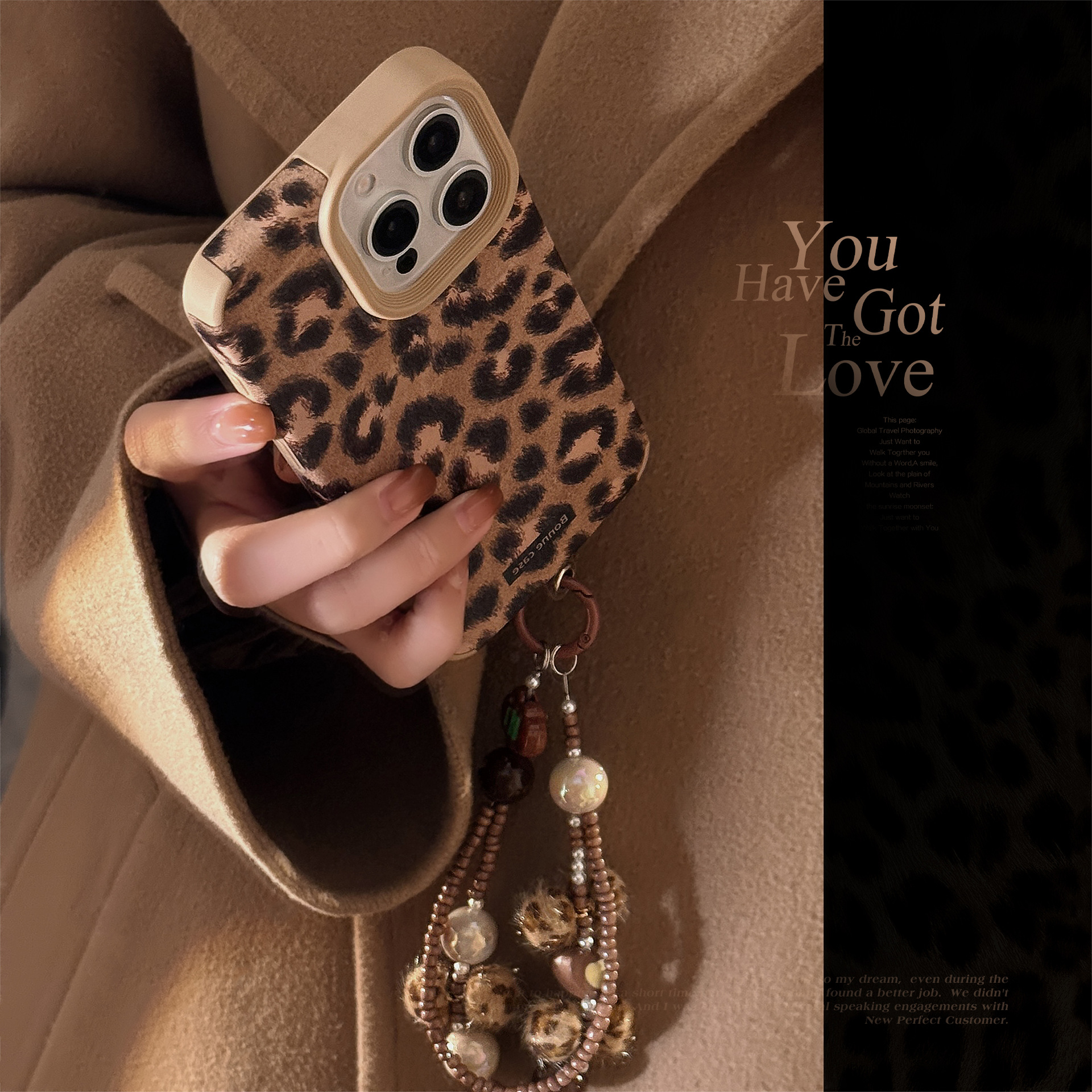 Vintage Leopard Print Suede Case for iPhone 17 Pro Max 15