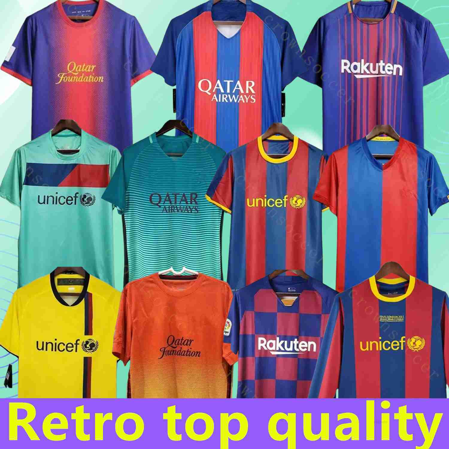 NEYMAR JR Retro Soccer jerseys 96 97 ROMARIO RIVALDO RONALDO HENRY RONALDINHO 05 06 08 09 10 11 XAVI INIESTA MESSIS Classic Vintage Jersey barcelone K