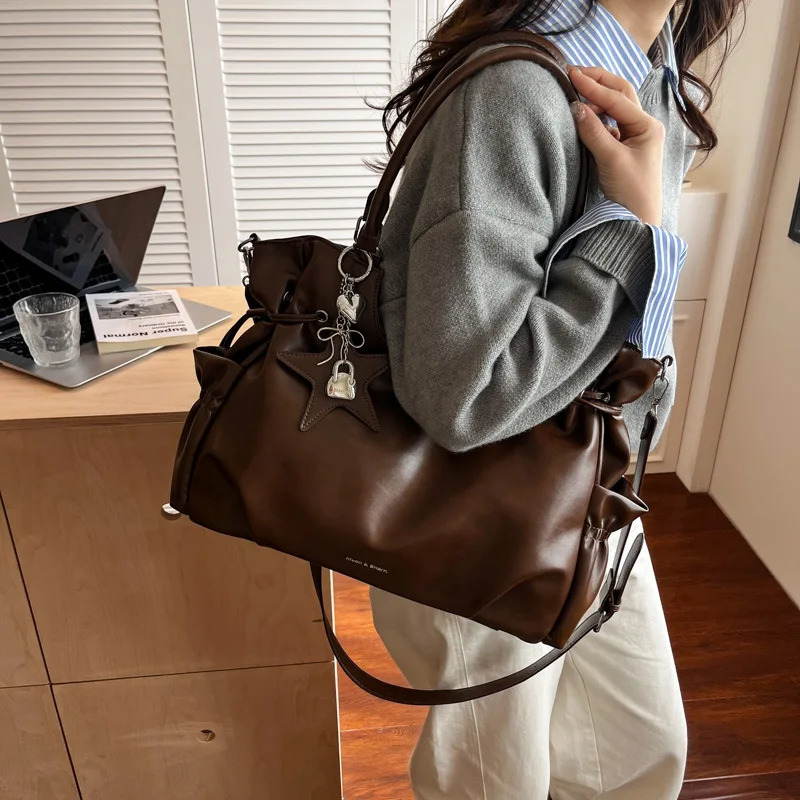 Fashionable n Tote Bag Retro Shoulder Bag Casual Large-capacity Crossbody Bags Light y High-end Womens Bags 260408 - view 3