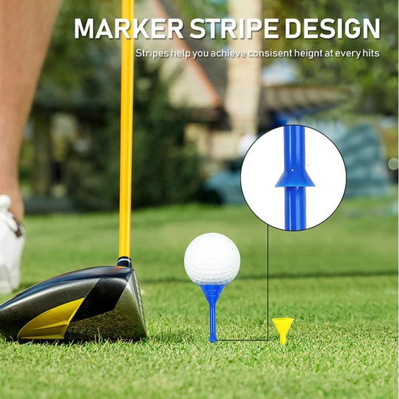 Golf Tees Plastic 83mm Big Cup Plus Scale Tee 50pcs Random Colors Accessories Sport TE007P 260408
