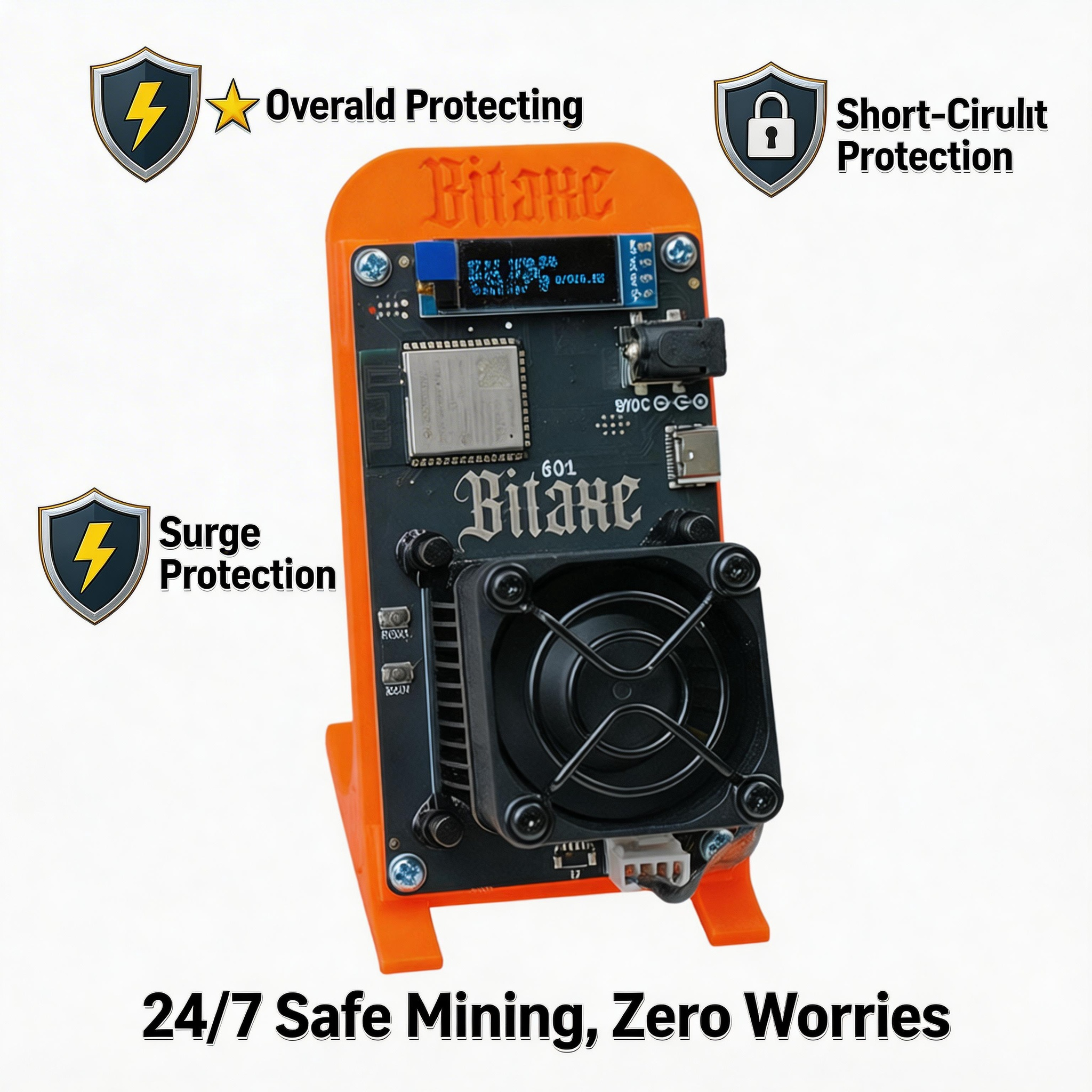 Stellapex Bitaxe Gamma 601 Bitcoin Solo Miner, BM1370 ASIC Chip, 1.2TH/s SHA-256, 17W Low Power, Open Source AxeOS, 2.4G WiFi, OLED Display, Home BTC  - view 9
