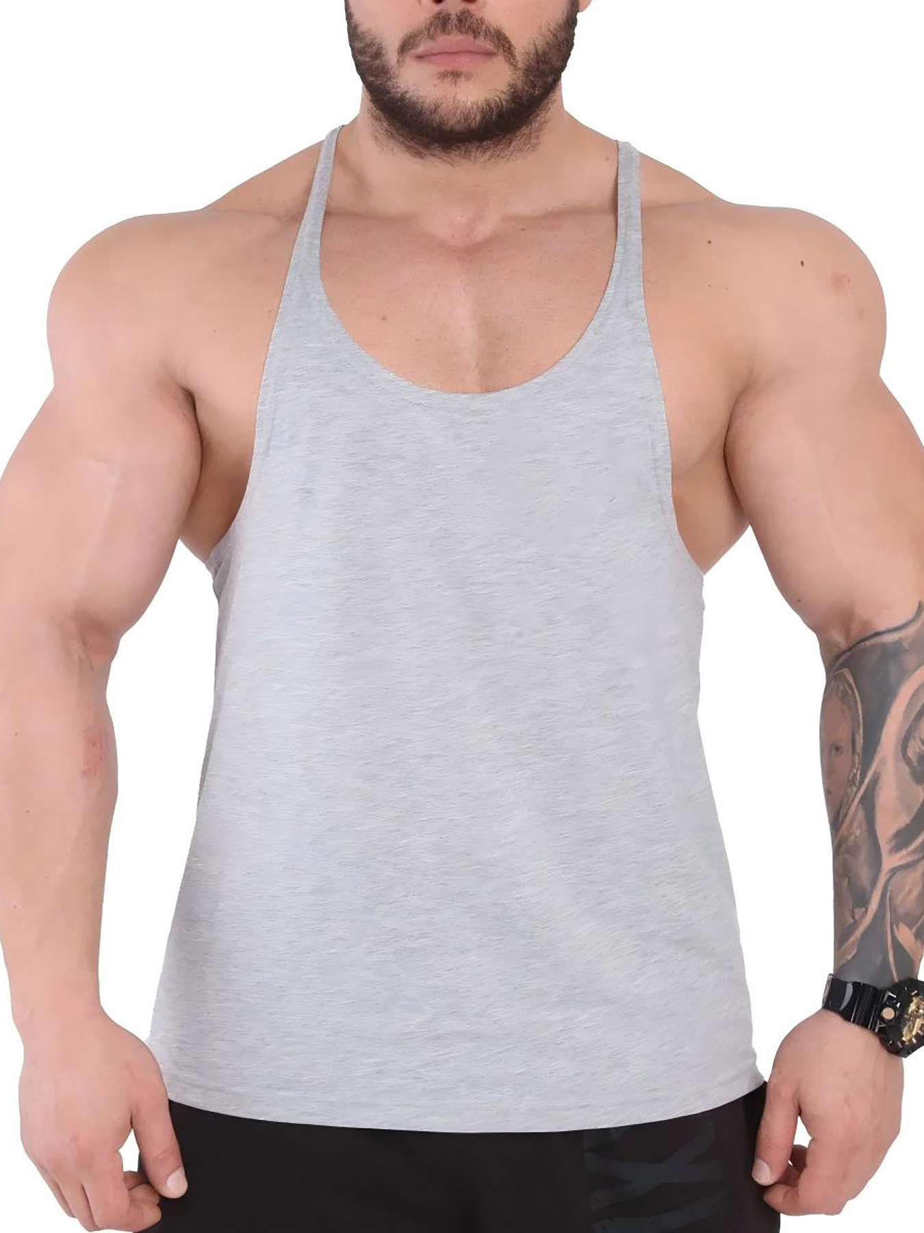 Men's Breathable Gym Tank Top Quick Dry Lightweight Sports Vest for Fitness Running Workout