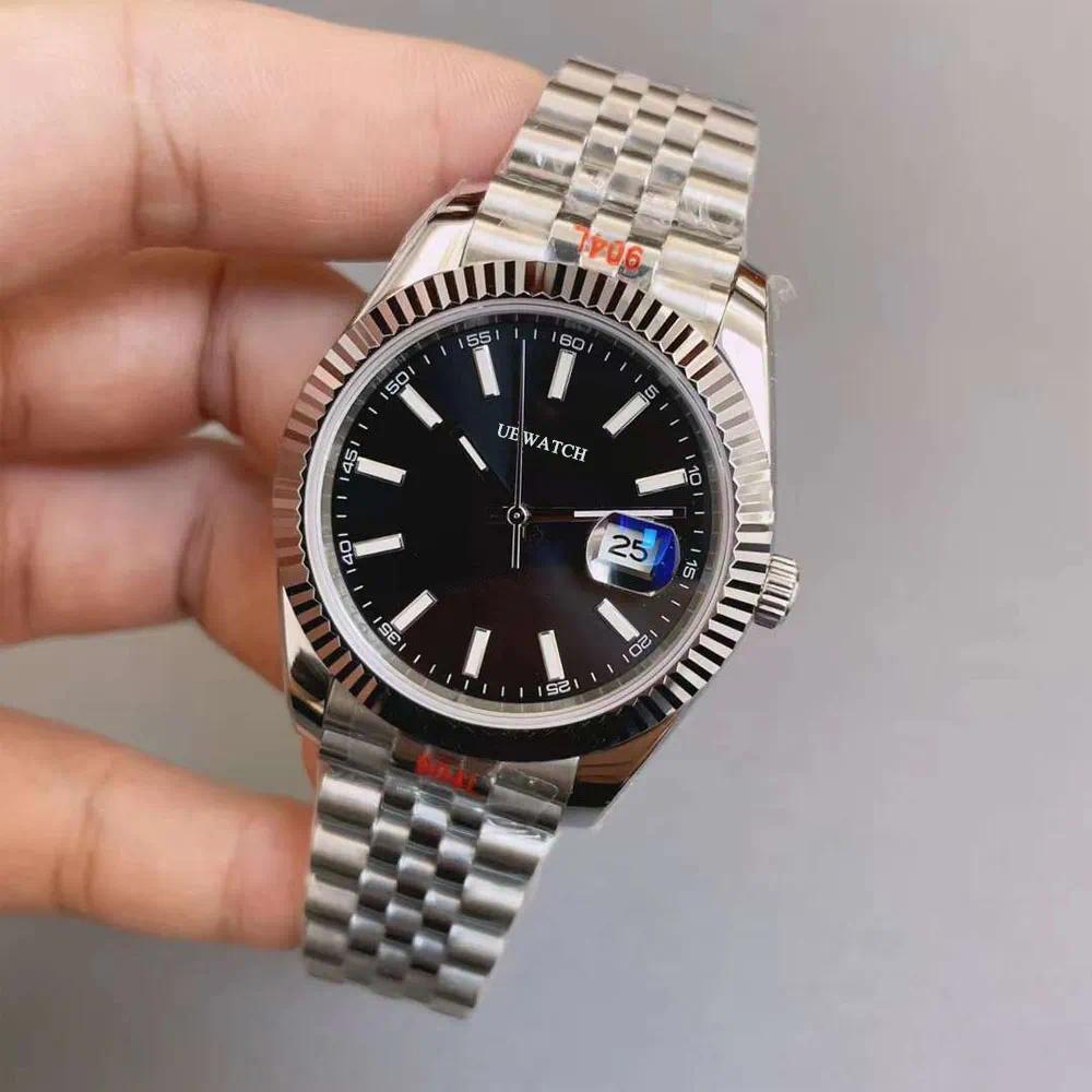 SUPER U1 UPGRADED 41MM Automatic Mechanical Sapphire Crystal Mens Watches Stainless Steel Date Window Vibrant Green Dial Wriswatches