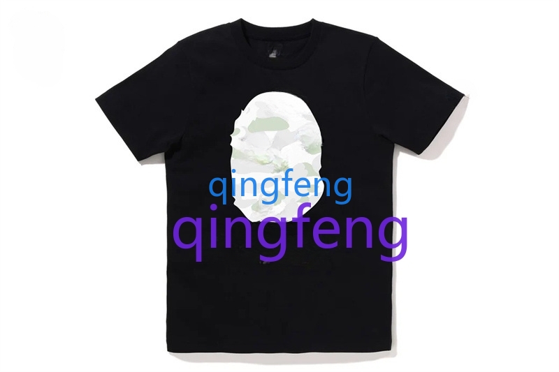 Summer Street Style Camo Ape Head Print Loose Casual Short Sleeve T-Shirt