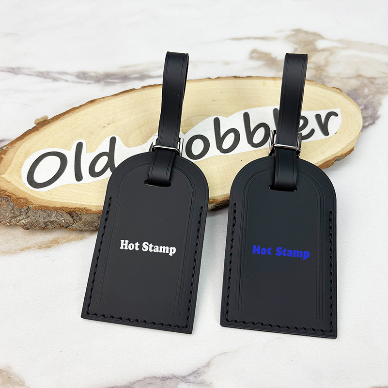 OC9002 Leather Luggage Label Check in Boarding Pass Multi Ribbon Lanyard Name Tag Card Customizable Patterns or Logos