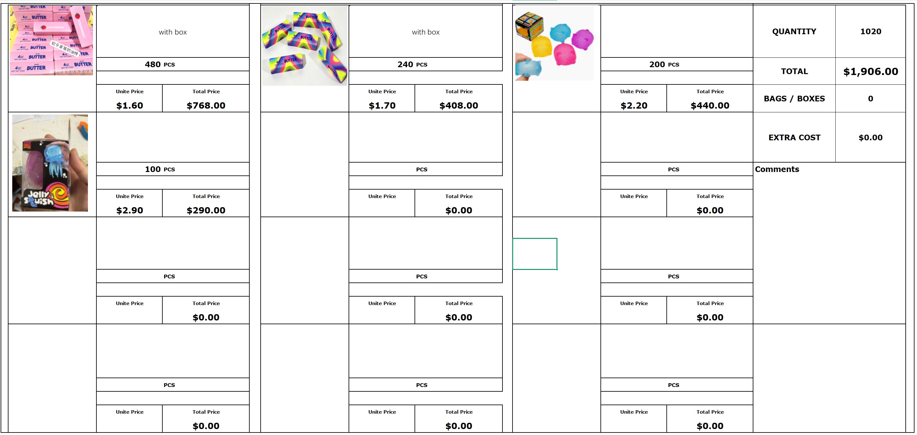 VIP customer payment links, designated orders, customized products