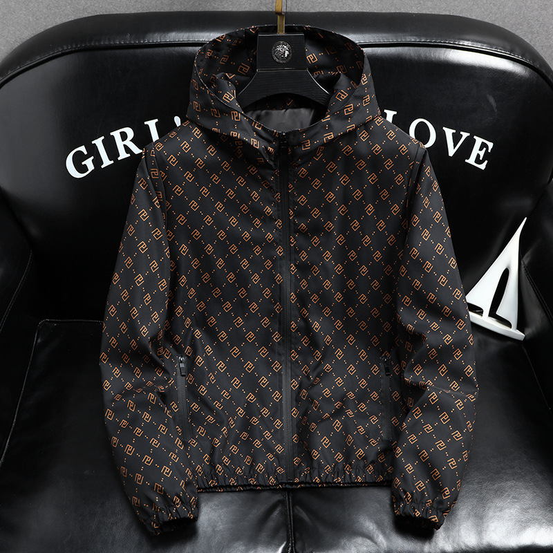 Luxury Brand Designer Clothes European Export Men's Casual Jacket Youth Thin Jacket Spring Summer Hooded 2025 Spring New Style Top