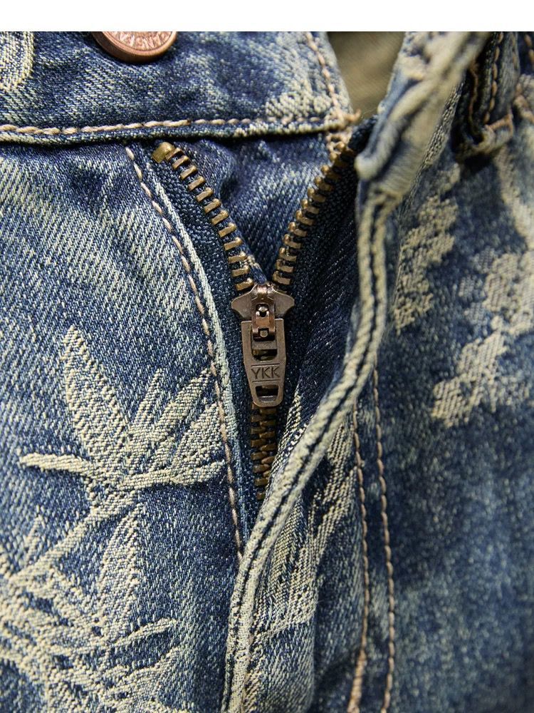 Luxury Brand Designer Clothes High-End Men's Denim Shorts 2025 New Trendy Brand Embroidered American-Style Loose-Fitting Mid-Length Shorts Summer