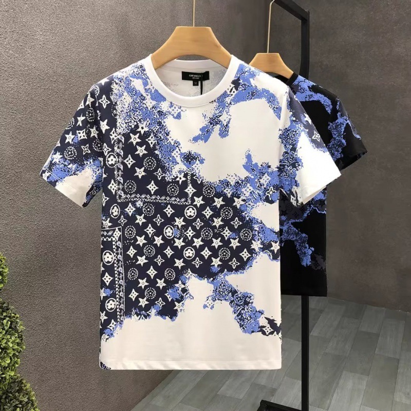 Luxury Brand Designer Clothes 2025 New Summer Short Sleeve T-Shirt Men's Slim Fit Crew Neck Top Trendy Casual Student Korean Style Fashion Men 
