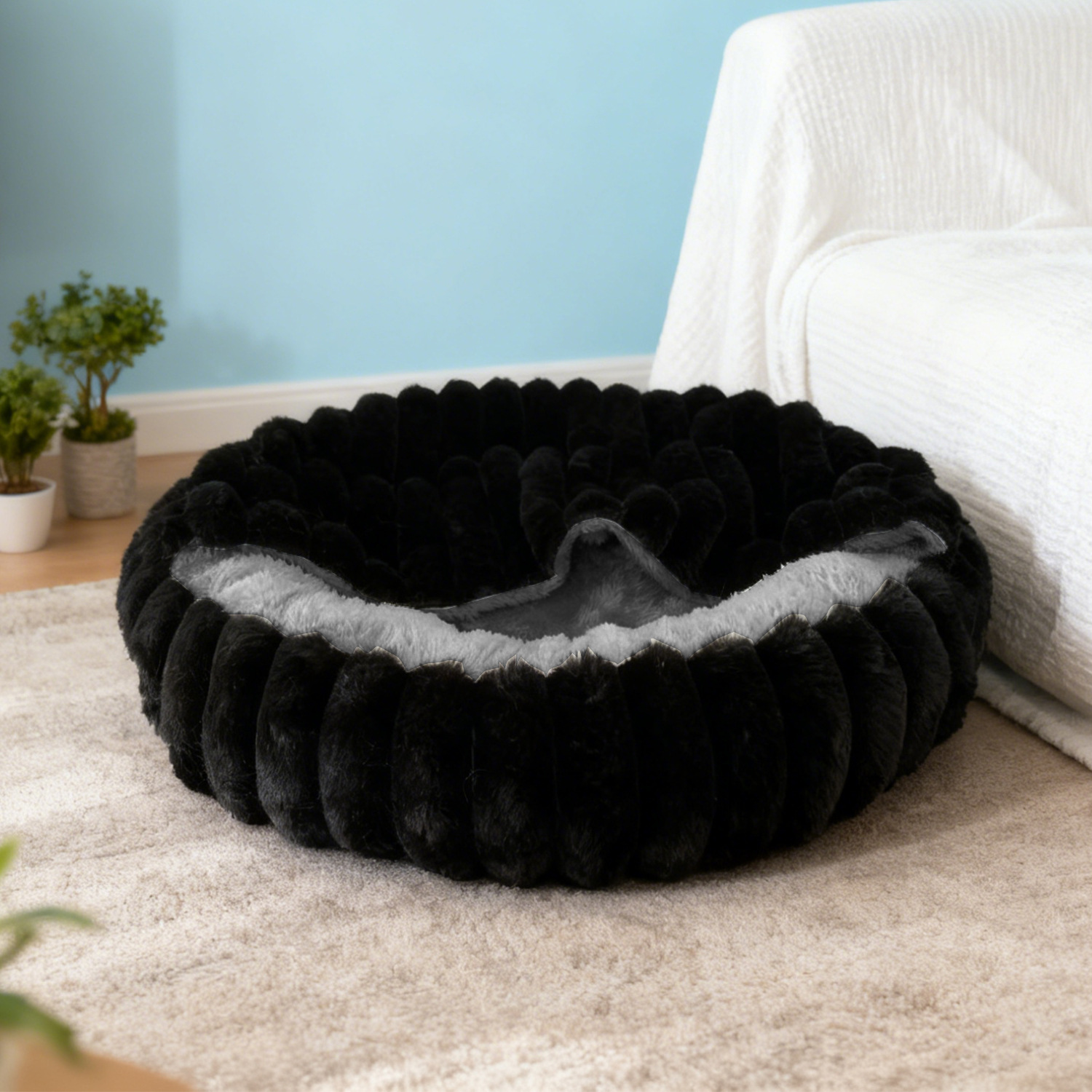 YL-38467 Customized Multi-Color New High-Quality Plush Dog and Cat Kennel with Built-in Blanket for Warmth