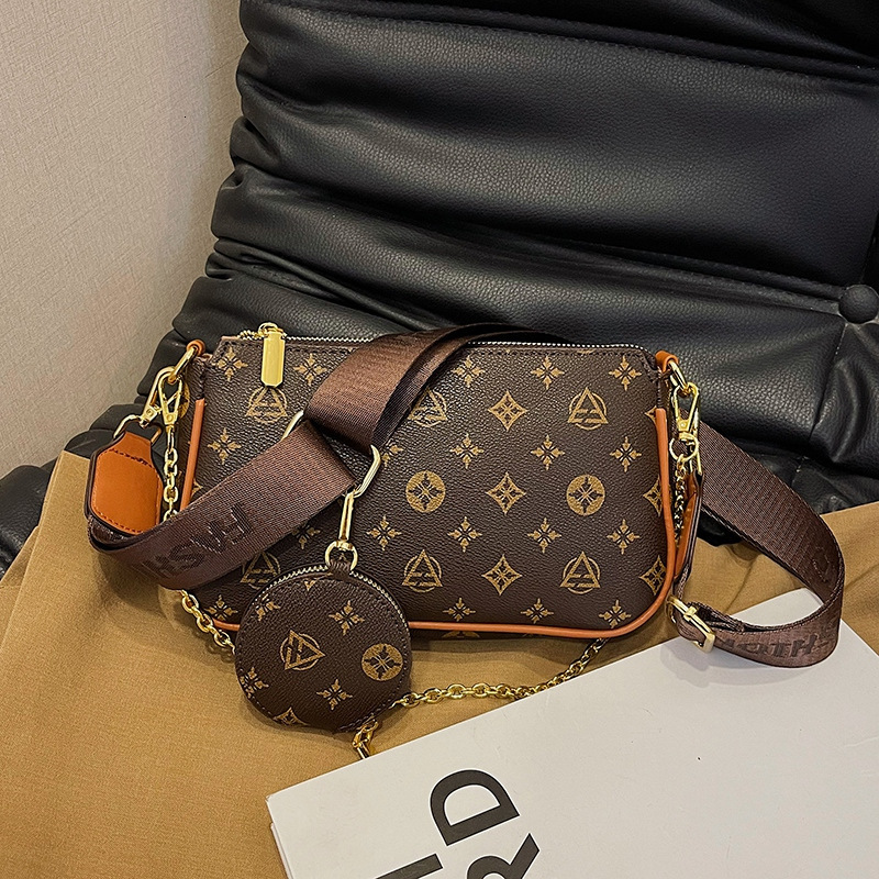 Women's branded commuter printed mother-daughter bag, new stylish niche versatile high-end crossbody and shoulder bag