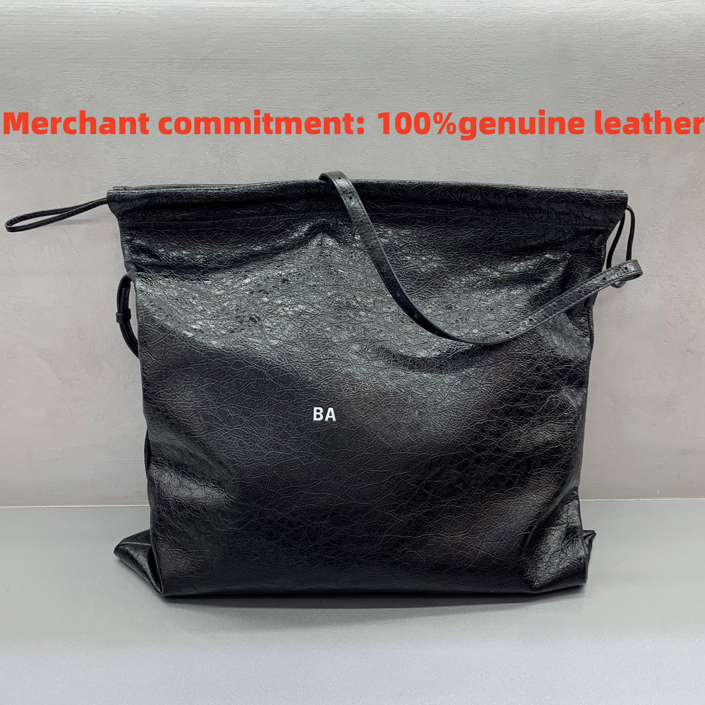 12A Men's Shopper Dust Bag Crossbody Pouch Large High Quality Leather Garbage Bag Men's Bag Single Shoulder Crossbody Bag Commuting Bag