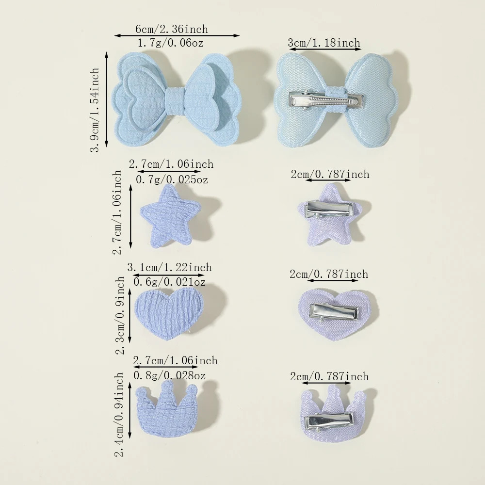 Children Bow Hair Clips Baby Girls Mini Star Love Crown Hairpins Soild Colors Barrettes Year Kids Accessories Gifts 260408
