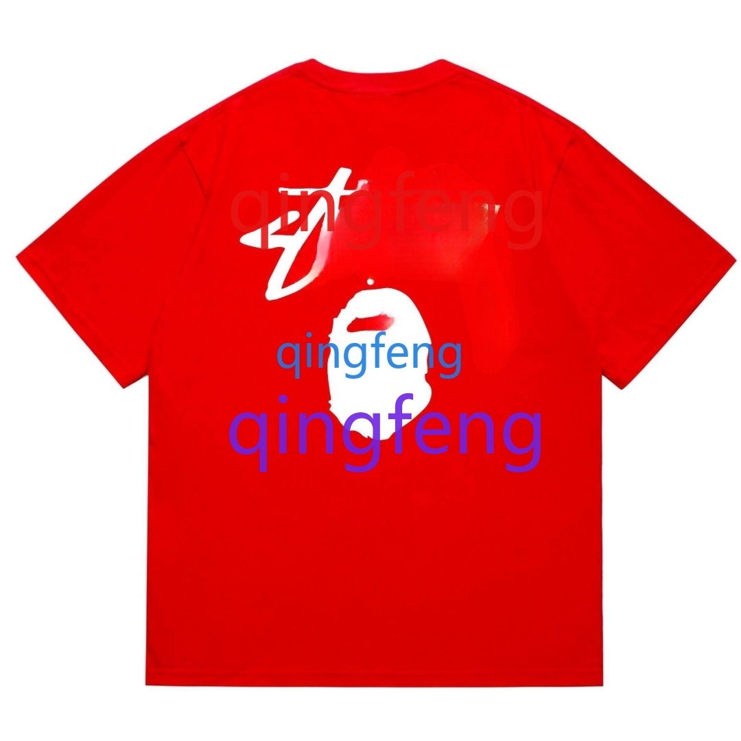 2026 New T-shirt Fashion Men's Casual Top Loose Short Sleeve Letter Printed Short Sleeve Graffiti Pattern T-shirt