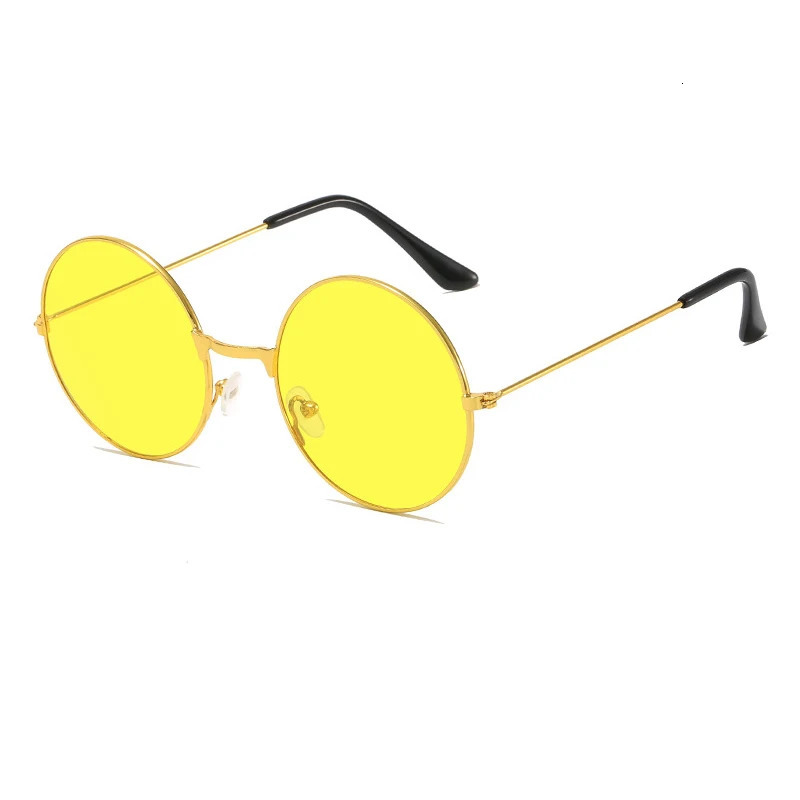 Classic Vintage Round Frame Sunglasses For Men Women n Ocean Red Yellow Metal Circle Sun Glasses Unisex Eyewear 2025 260324