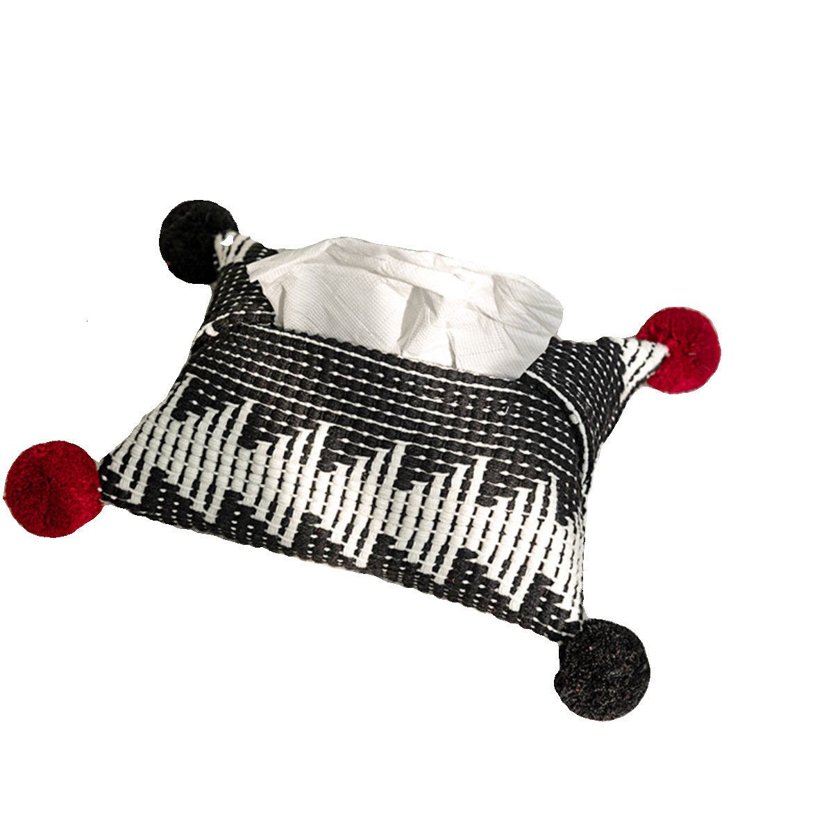 Tissue Bag Christmas Limited Edition Nordic Ins Cotton Thread Woven Color Ball Pull Out Homestay Soft Decoration