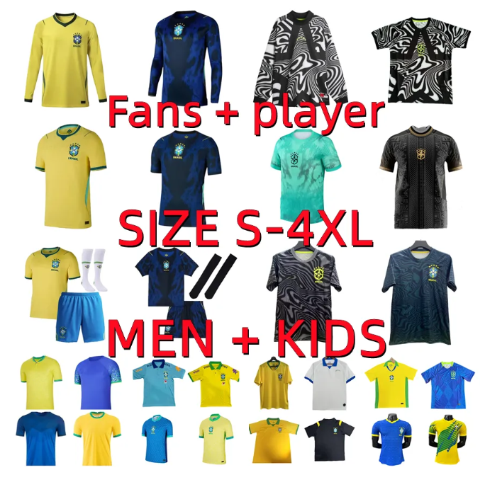 2026 2027 brazil NEYMAR JR RAPHINHA soccer jerseys 18 19 20 22 23 24 25 26 27 VINI JR. RODRYGO NDRICK CASEMIRO ESTEVAO CUNHA BRUNO Player version football shirts Men kids