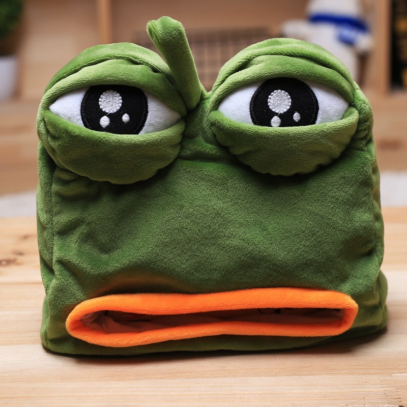 Energetic And Full Of Life Officially Licensed Sad Cover Silly Lonely Frog Tissue Box Pepe