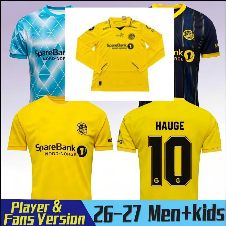 26 27 FK BODO GLIMT EUROPA Hauge Soccer Jerseys 2025 2026 Bodo/Glimt Home Away Third Men Fans Football jersey Shirt Kit Hogh Fet Helmersen