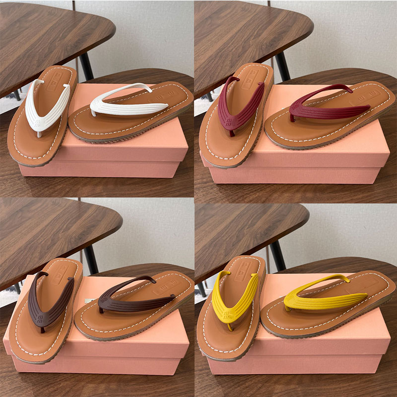 Womens Thong Sandals 5Y638E Ladies Minimalist Sandal Designer Beach Slippers Y2K Flip Flops thong silhouette Serrated Tread Micro TPU Sole Size 35 41