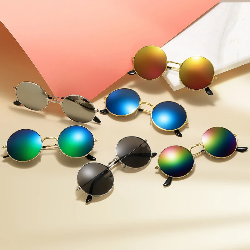 Classic Vintage Round Frame Sunglasses For Men Women n Ocean Red Yellow Metal Circle Sun Glasses Unisex Eyewear 2025 260324