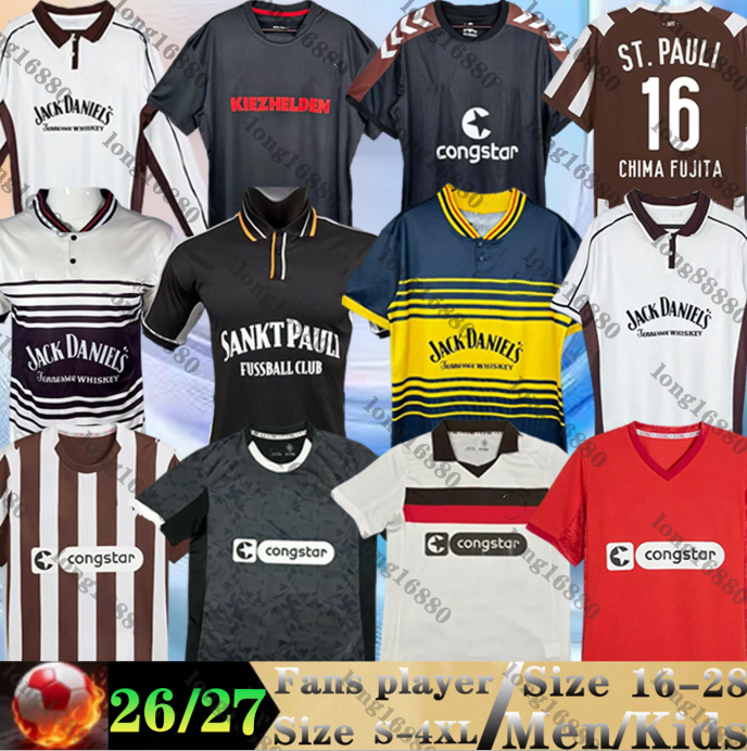 25 26 St Pauli Soccer Jerseys EGGESTEIN MAURIDES IRVINE BECKER Retro 97 98 99 00 SALIAKAS NEMETH WAHL ZOLLER SMITH Home Away 3rd Football shirts men Uniforms 2025 2026