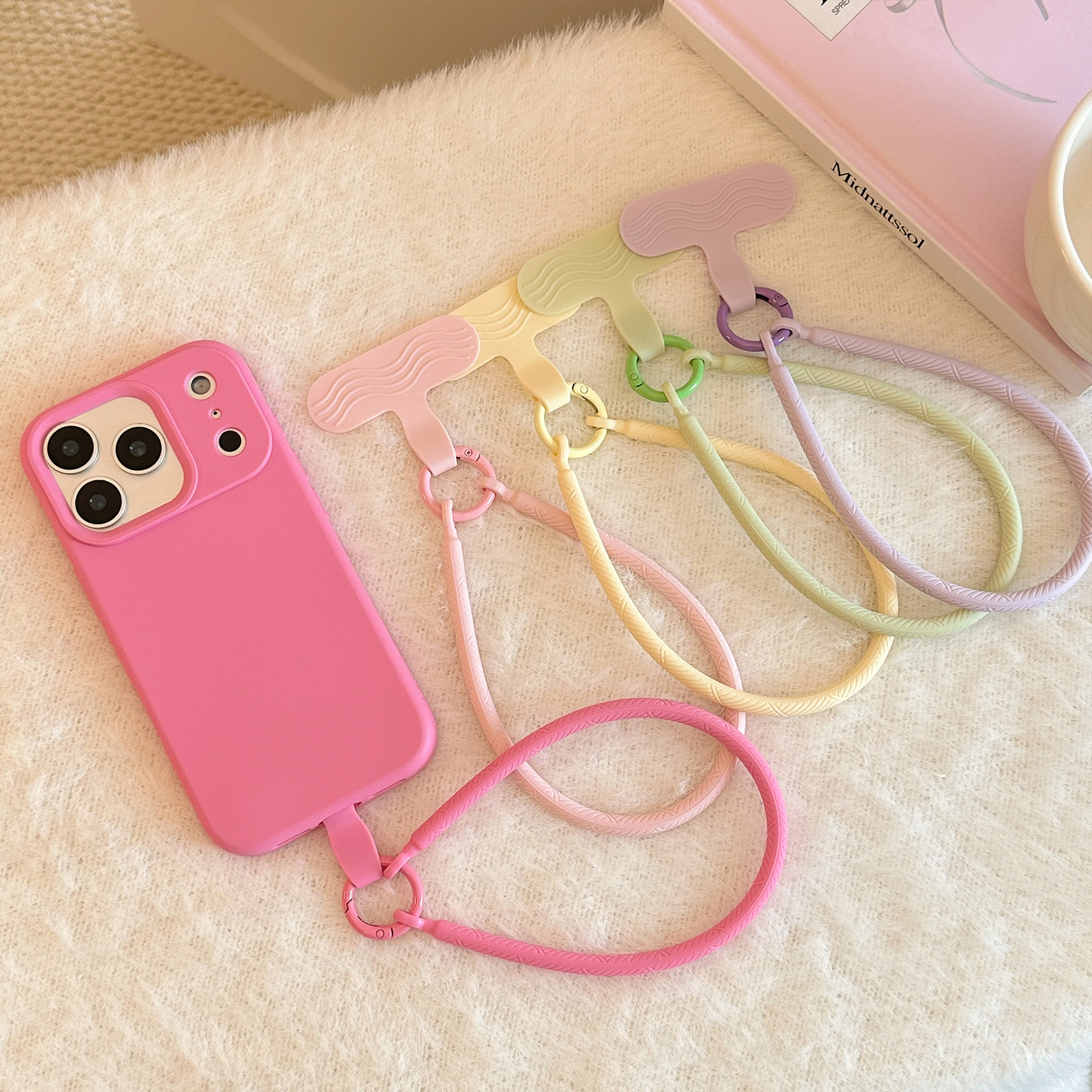 Multicolor Silicone Wrist Strap Phone Lanyard, Universal Anti-Lost Accessory for All Smartphones