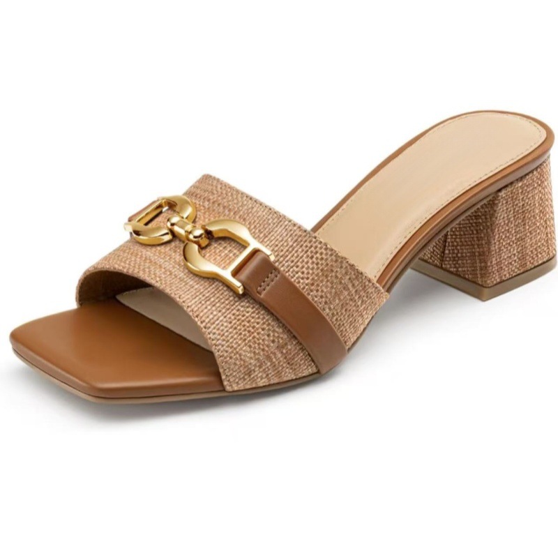 2026 Summer New Trendy Coarse Luxury Heel Sandals Designer Fashionable Versatile Wearing High Heels for Women