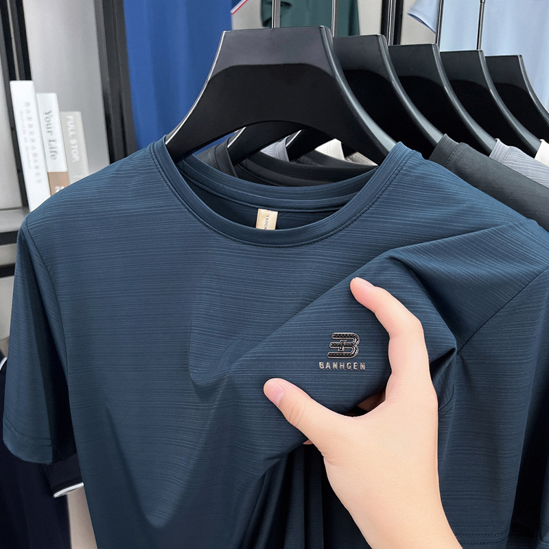 Luxury Brand Designer Clothes Men's Summer Short-Sleeve T-Shirt, Men's Short-Sleeve Round-Neck Casual Fashion Base Shirt, Versatile And Brea