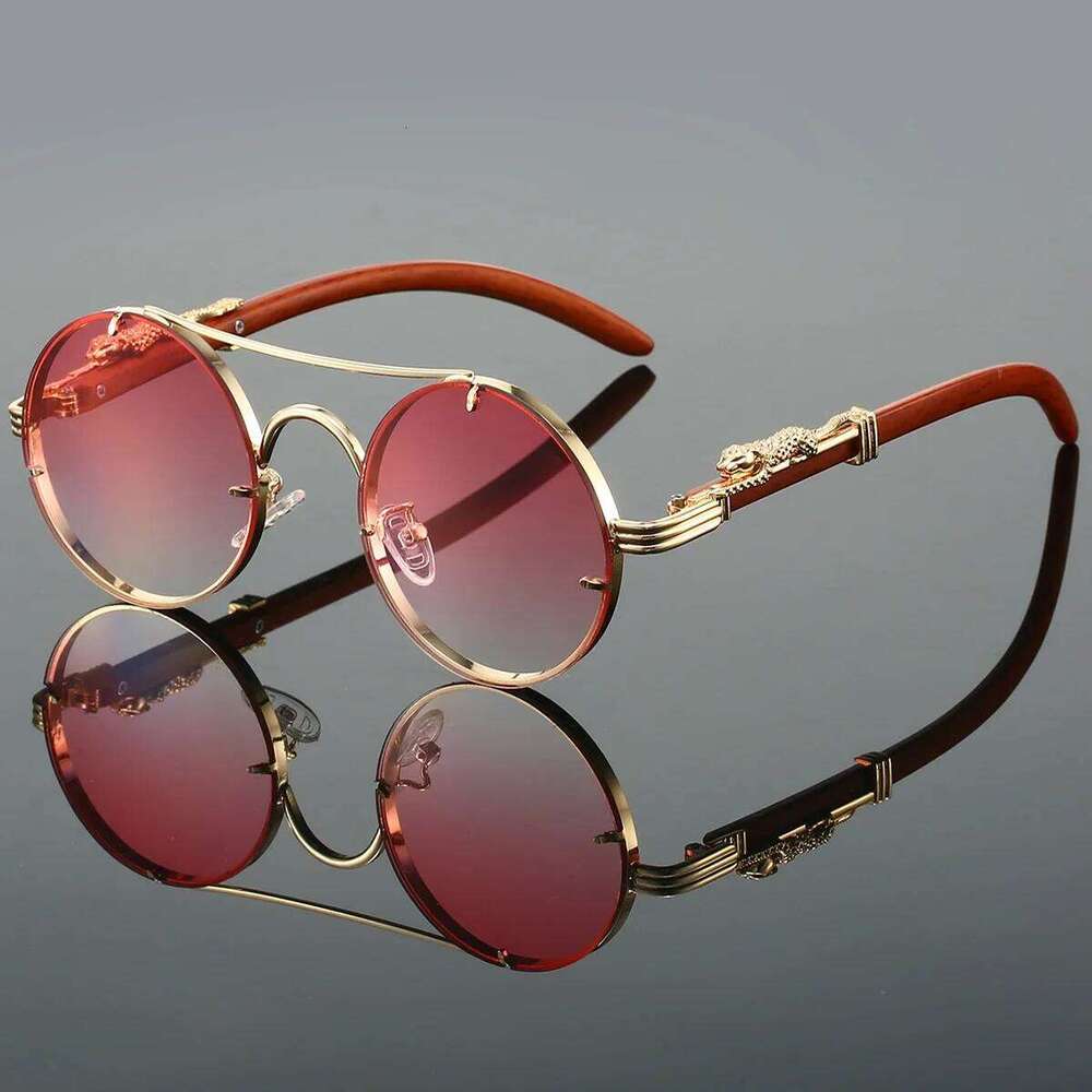 Retro Round Metal Sunglasses Fashion Pilot Gradient Driving Men's Shades Women Vintage Trendy Brand Design Sun Glasses 26Y0409