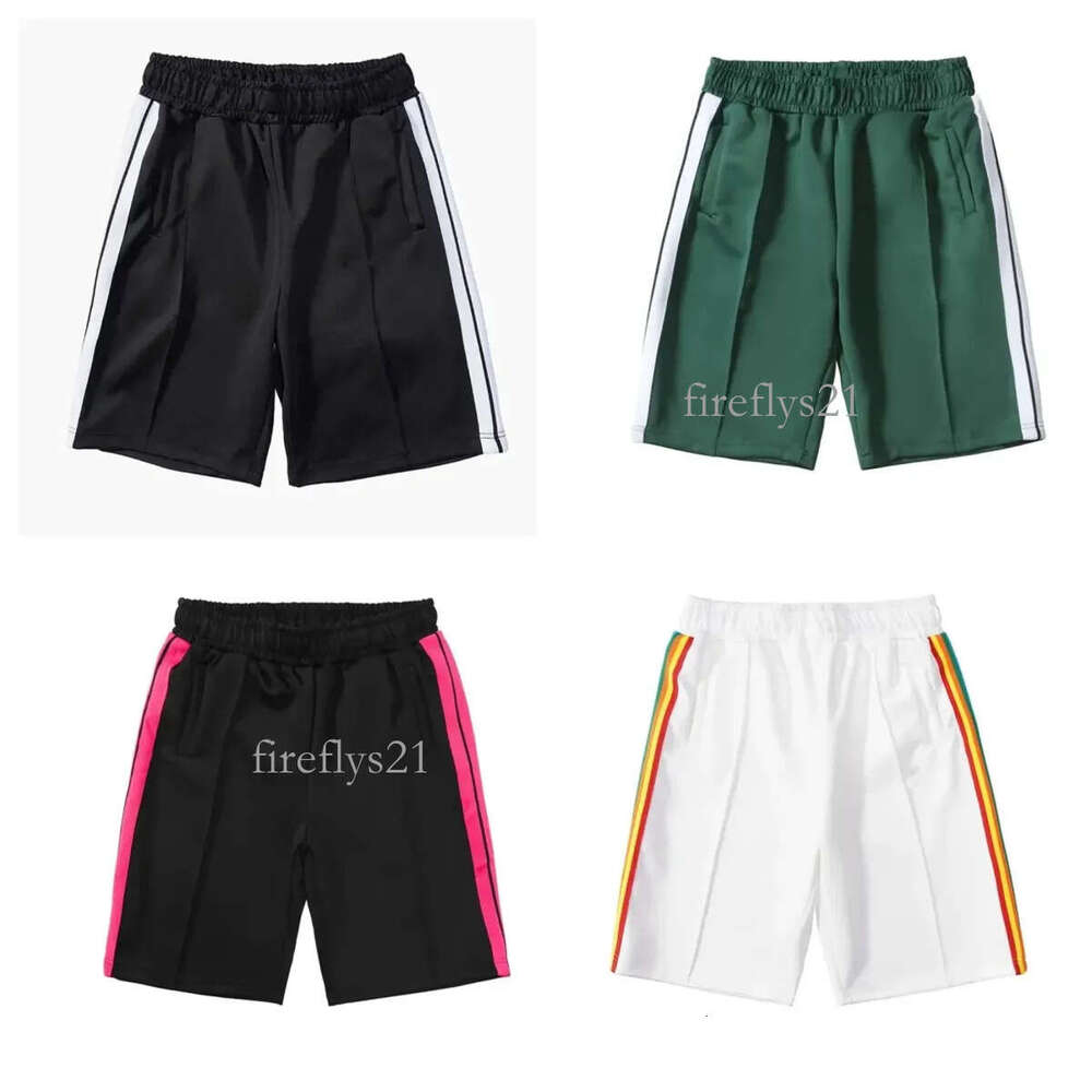 Palm Angleshorts Mens shorts Designer Shorts Swim Shorts Trendy Brands Striped Rainbow Woven tape Shorts Women Mens Swimming Shorts Pants US Size S-XL d72