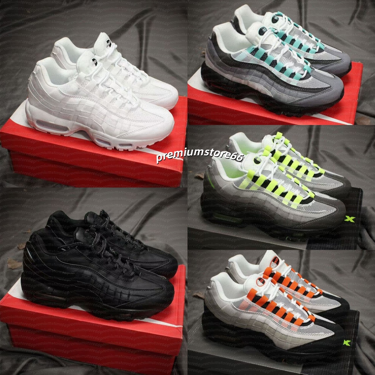 Mens 95 95s Neon designer Running Shoes Classic Triple Black White Yellow Cool Grey Olive Midnight Navy Men Trainers Sports Sneakers Casual Shoes size 36-45