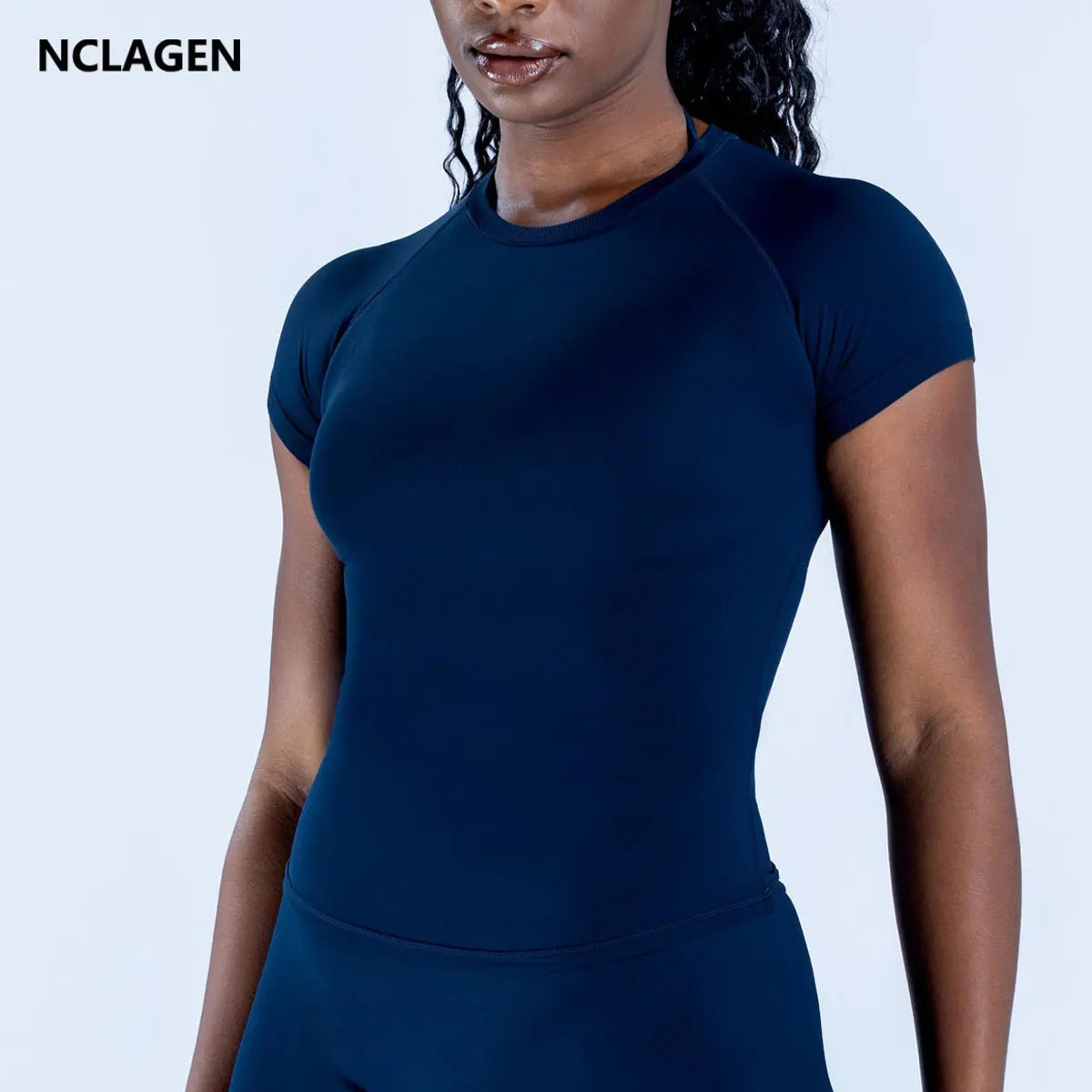 NCLAGEN Impact Short Sleeve Top Women GYM Clothes Seamless workout t shirts Fitness Quick Dry Running tee Yoga Pilates shirt 260409